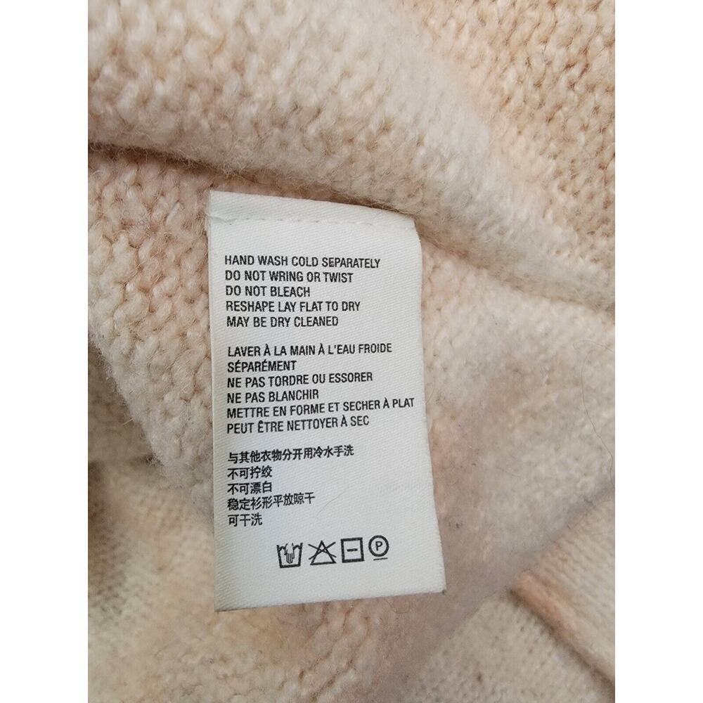 Anthropologie Cream and Peach Tie-Dye V-Neck Sweater Pullover - Picture 9 of 10